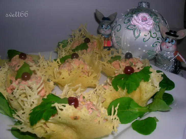 Рыбный паштет в сырных корзиночках "похрустим под бой курантов" ": шаг 8