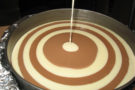 Торт "спираль"шоколадно-творожный: шаг 4