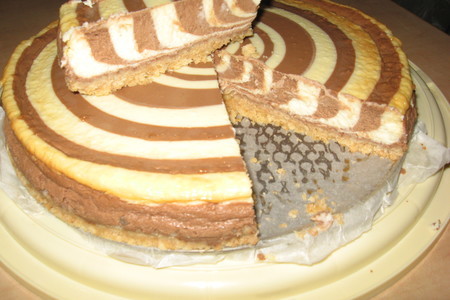 Торт "спираль"шоколадно-творожный: шаг 6
