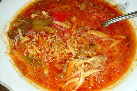 Острый суп с домашней лапшой: шаг 4