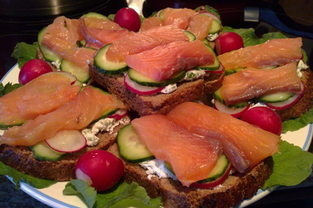 Датский открытый рыбный сэндвич: шаг 6
