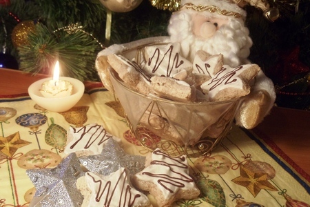 Рождественское печенье  № 2     "миндально коричные звёздочки": шаг 9
