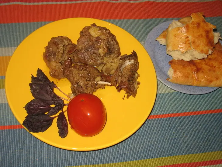 Баранина с чесноком в коньяке: шаг 3