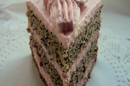 Маковый торт со сметанно-малиновым кремом /дуэль: шаг 23