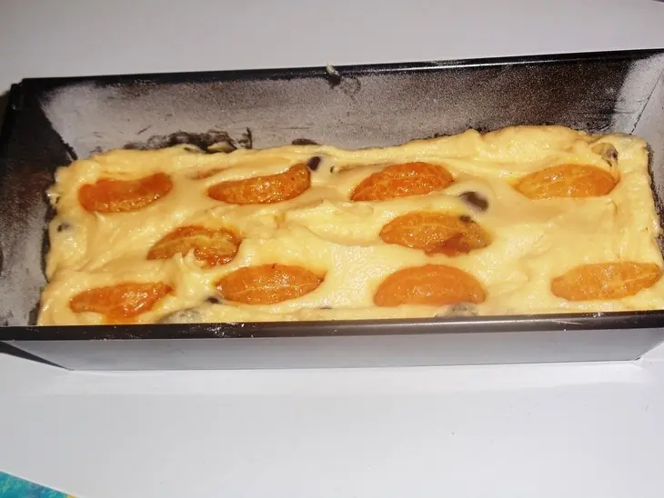 Рождественский кекс с карамелизованными мандаринами: шаг 5