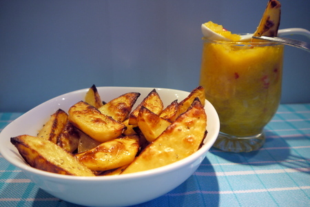 Печеная розмариновая картошка с апельсиновым соусом-сальсей: шаг 9