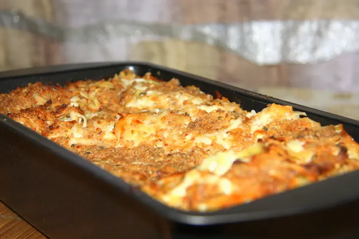 Острая лазанья с копченым сыром, шпинатом и чесноком.: шаг 9