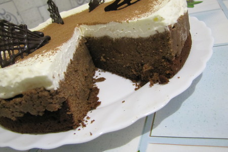 Кофейно-шоколадный торт со взбитыми сливками: шаг 5