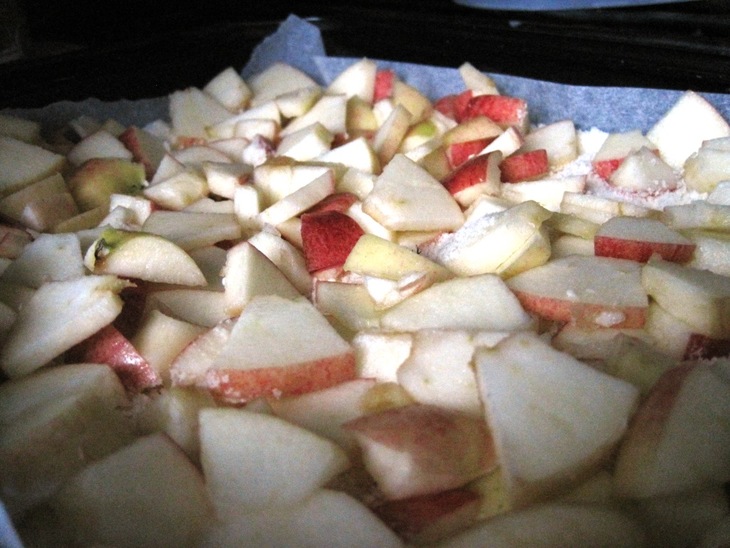 Песочный яблочный пирог с пряной лимонно-медовой заливкой: шаг 3