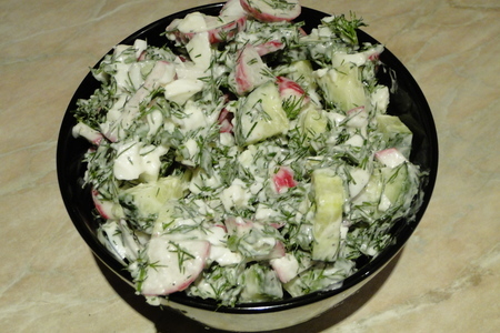 Овощной весенний салат зимой: шаг 6