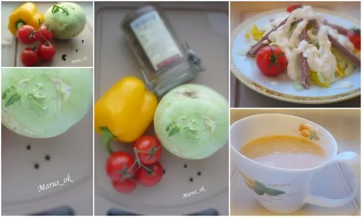 Салат из кольраби с говядиной и сметано-яблочным соусом: шаг 2