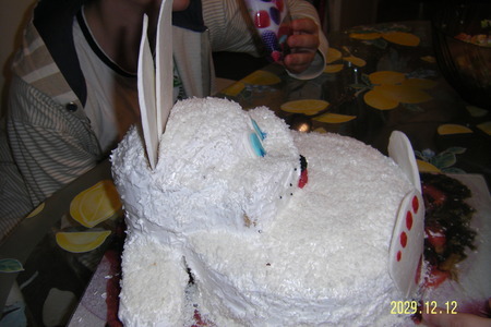 Торт "зайчишка для мальчишек": шаг 8