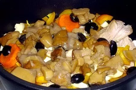 Свинина с грибами и маслинами: шаг 7