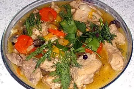 Свинина с грибами и маслинами: шаг 9
