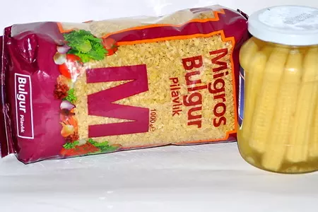 Салат из булгура с мятно-лимонной заправкой/ bulghur wheat salad with minty lemon dressing: шаг 1