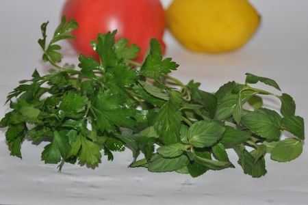 Салат из булгура с мятно-лимонной заправкой/ bulghur wheat salad with minty lemon dressing: шаг 4