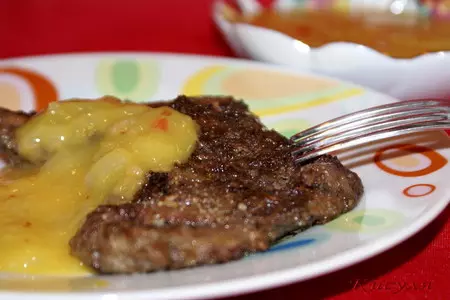 Отбивные из печени индейки с манго-соусом: шаг 9