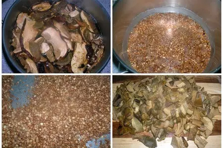 Гусь рождественский с гречкой и белыми грибами: шаг 9