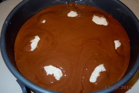 Снежки в шоколаде торт-сырник: шаг 3