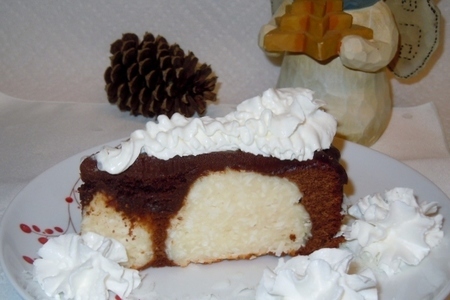 Снежки в шоколаде торт-сырник: шаг 7