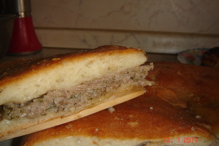 Осетинский пирог(с мясом): шаг 1