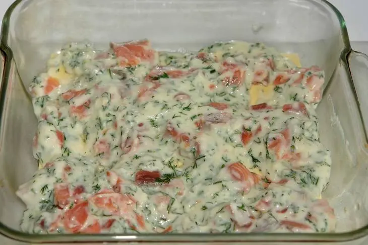 Лазанья с копченой рыбой: шаг 10