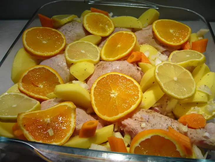 Цитрусовая курочка из духовки: шаг 4