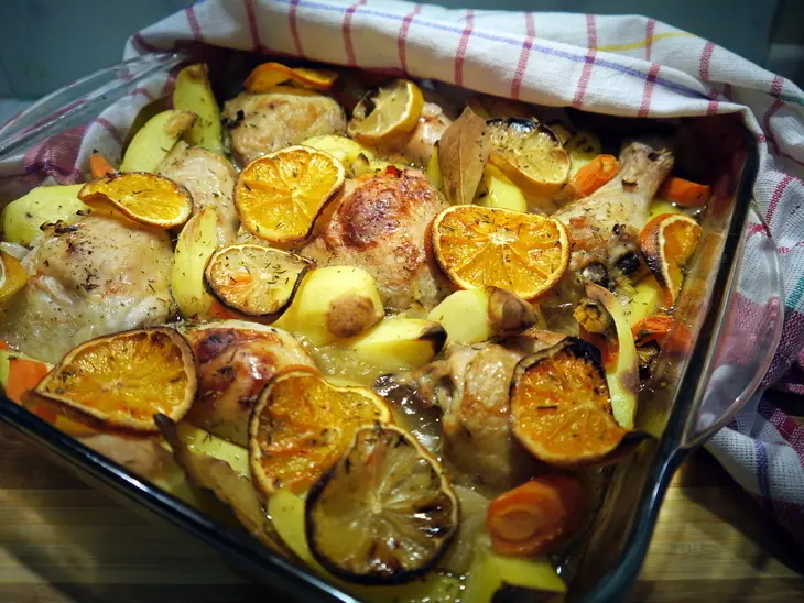 Цитрусовая курочка из духовки: шаг 6