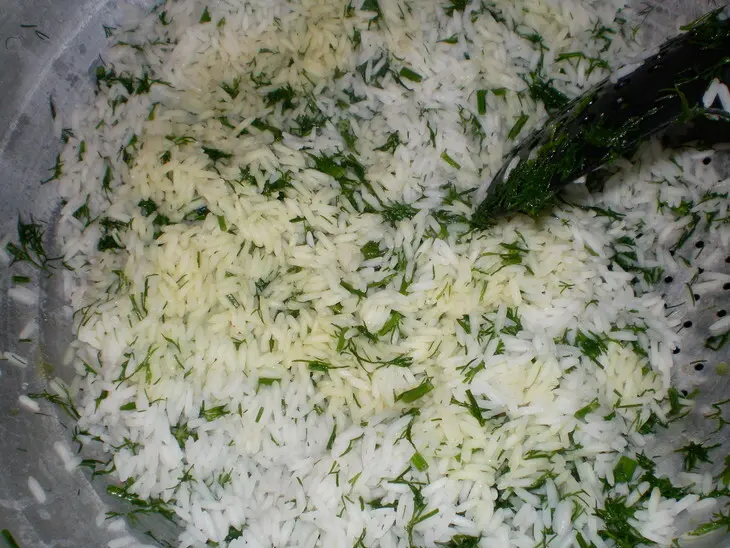Шуйуд плов - плов с укропом и голяшками: шаг 8