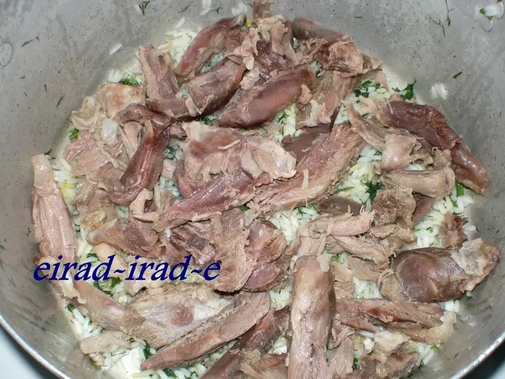Шуйуд плов - плов с укропом и голяшками: шаг 12