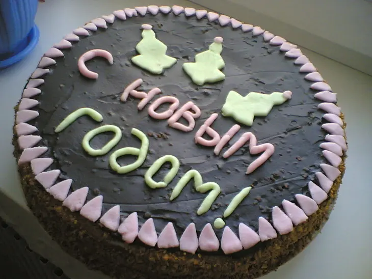 Торт новогодний: шаг 3