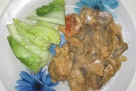 Курица в сметане с грибами: шаг 5