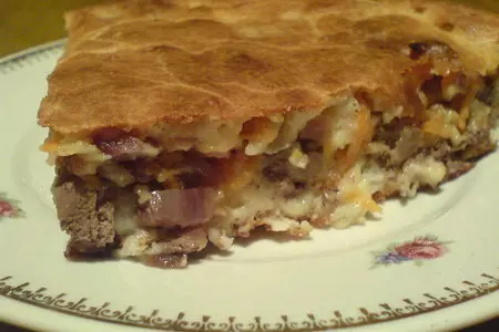 Пирог с куриной печенью: шаг 11