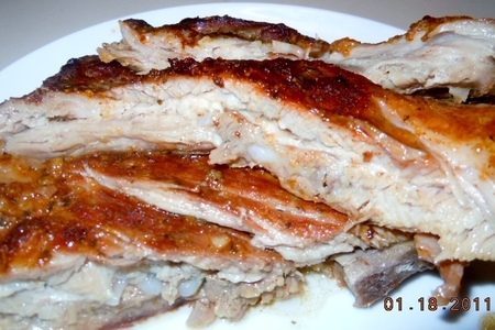 Ароматные свинные рёбрышки в цитрусово-имбирном маринаде с мёдом: шаг 5