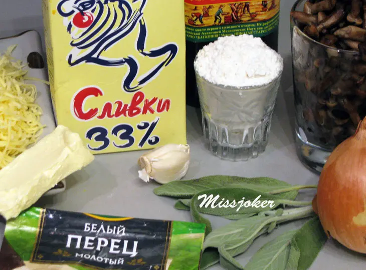 Феттучини с грибным соусом: шаг 5