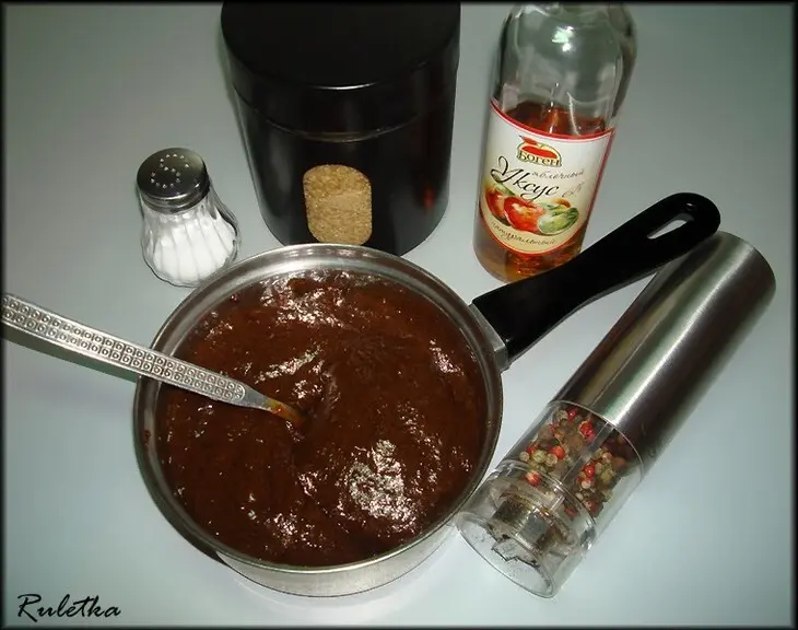 Митлоф (мясной хлеб) с паприкой и двумя соусами.: шаг 20