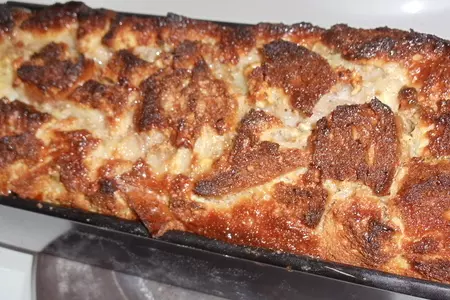 Запеканка из хлеба с ананасом и грецкими орехами: шаг 6