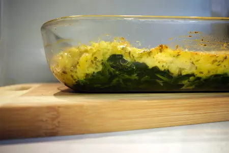 Рыбно-шпинатный гратен с кус-кусом: шаг 7