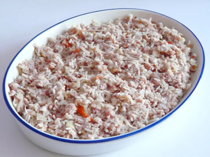 Запеканка из мясного фарша и квашеной капусты.: шаг 4