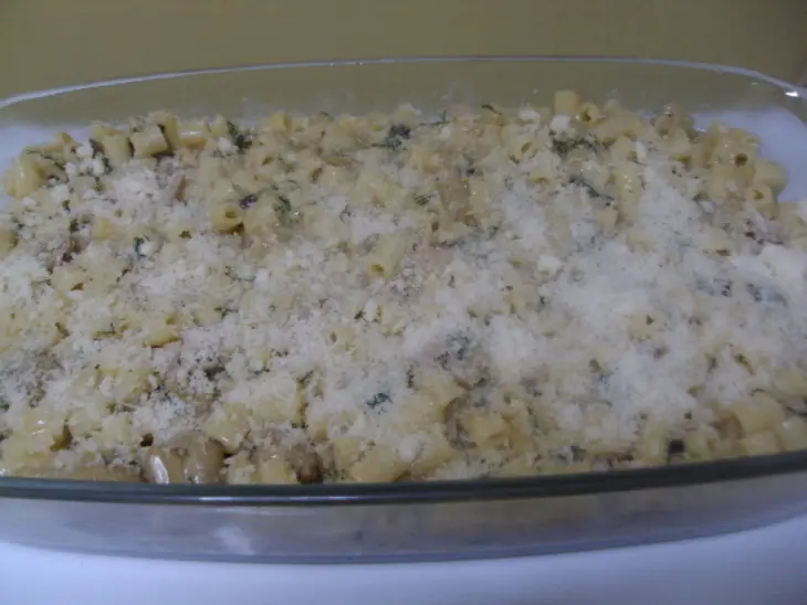 Запеканка с пастой, грибами и мясом.: шаг 6