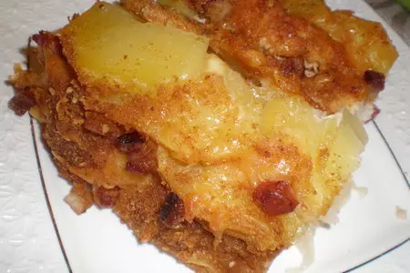 Запеканка из квашеной капусты с курицей и картофелем: шаг 8