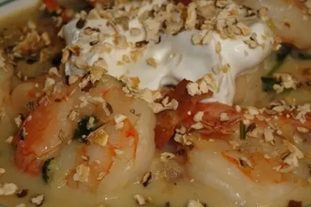 Соус с креветками  и грибами: шаг 9