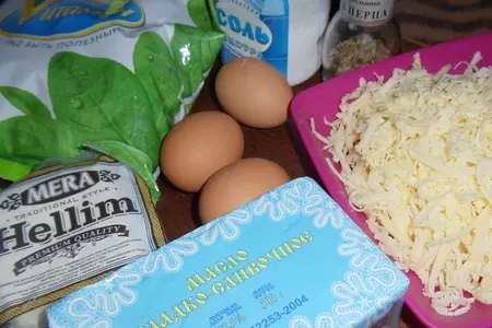Сырный рулет с шпинатом и козьим сыром: шаг 1