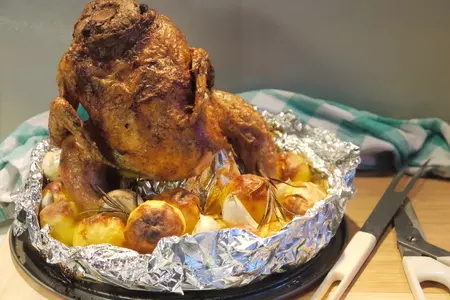 Пивная курочка на насесте (запеченная в  форме гугльхупф): шаг 8