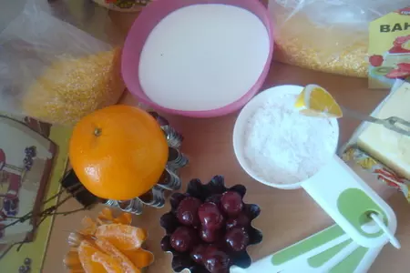 Полентки и мандарины в сливочной карамели: шаг 1
