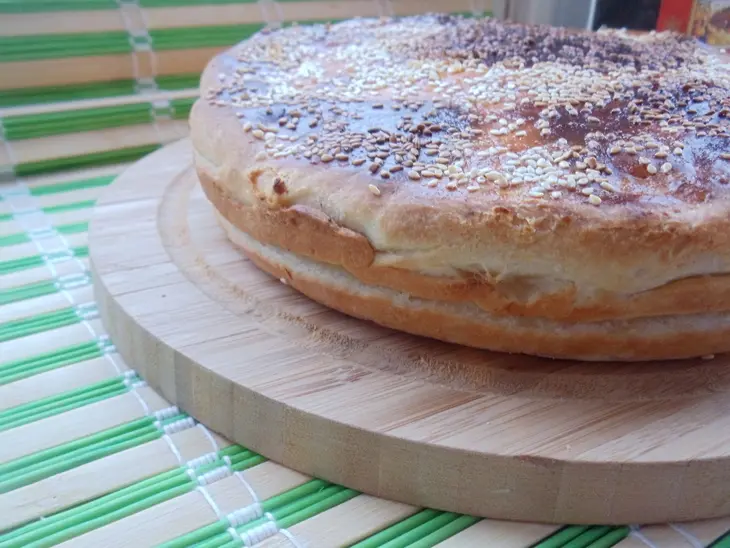 Творожная лепешка с шпинатом и сыром: шаг 6