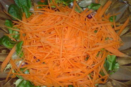 Морковный салат с ветчиной и апельсиновым винегретом: шаг 4
