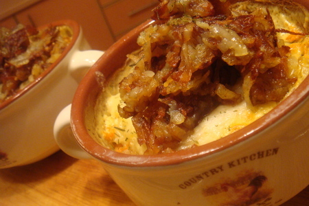 Сердечки в сырно-сливочном соусе на прованский манер с картофельной стружкой: шаг 5