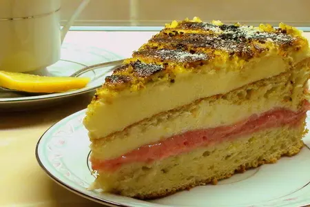 Торт, с клюквенным курдом, сливочно-шоколадным суфле и посыпкой из фисташек. очень эффектный!: шаг 11