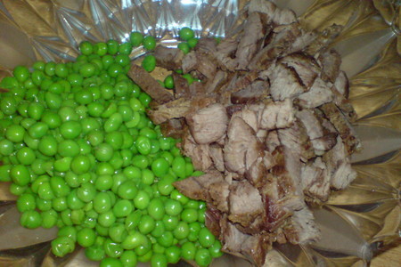 Салат из риса,зелёного горошка и жареной говядины: шаг 5